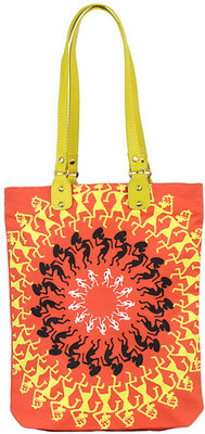 34% OFF on Greenobag Ethnic Human Chakra Tote Orange-109