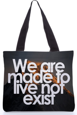 30% OFF on Snoogg Canvas Design Live not Exist Tote Multicolor
