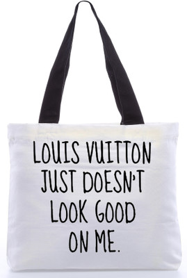 30% OFF on Snoogg Canvas Design Massages Tote White 30% OFF on Snoogg Canvas Design Massages Tote White