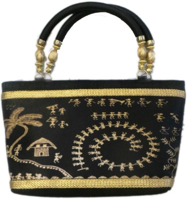 Bhamini Digital Print Hand-held Bag Black-01 Bhamini Digital Print Hand-held Bag Black-01