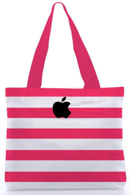 30% OFF on Snoogg Pink Stripe Apple Logo Bag - Rpc-060 Tote Multicolor 30% OFF on Snoogg Pink Stripe Apple Logo Bag - Rpc-060 Tote Multicolor