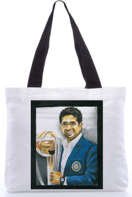 30% OFF on Snoogg Canvas Design Sachin Tendulkar Tote White 30% OFF on Snoogg Canvas Design Sachin Tendulkar Tote White