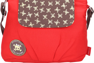 14% OFF on Imagica Skull Print Hand-held Bag Red 14% OFF on Imagica Skull Print Hand-held Bag Red