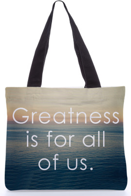 30% OFF on Snoogg Canvas Design Greatness is for All of Us Tote Multicolor