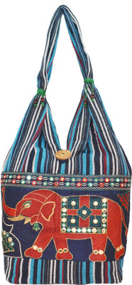 75% OFF on Shilpkart Ethnic Embroidery Stripe Jhola Shoulder Bag Navy Blue 75% OFF on Shilpkart Ethnic Embroidery Stripe Jhola Shoulder Bag Navy Blue