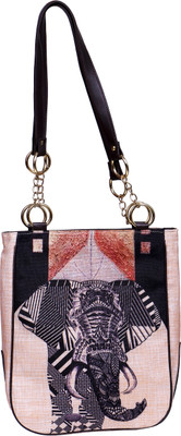 9% OFF on Vaz Jute Regal Tusker Shoulder Bag Multicolor