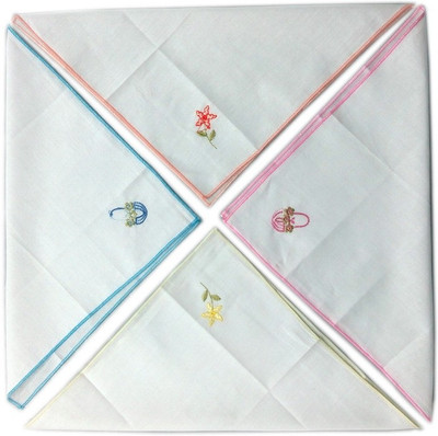 4% OFF on Blacksmith 100% Embroidered Cotton Ladies Handkerchief in 4 Colors Handkerchief Pack of 4 4% OFF on Blacksmith 100% Embroidered Cotton Ladies Handkerchief in 4 Colors Handkerchief Pack of 4