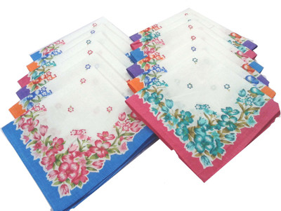 56% OFF on SaifeeSons Tropical Flowers Handkerchief Pack of 12 56% OFF on SaifeeSons Tropical Flowers Handkerchief Pack of 12