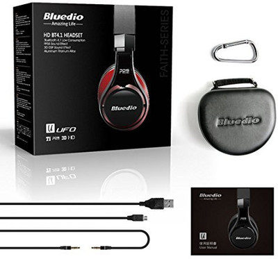 Bluedio U (Ufo) Premium High End Wireless Bluetooth Headphones With Mic (Black) bluetooth Headphones (Black) 