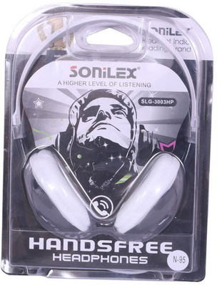 Sonilex Moving Your Sound Forward Trendy Headphone Wired Headphones (White, Over the Ear) 
