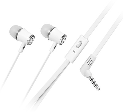 Zoook Noise Isolating Earphones with Built-in Microphone Noise Isolating Earphone Wired Headphones (White, In the Ear) 