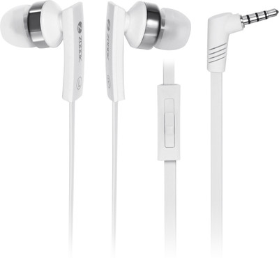 Zoook Noise Isolating Earphones with Built-in Microphone Noise Isolating Earphone Wired Headphones (White, In the Ear) 