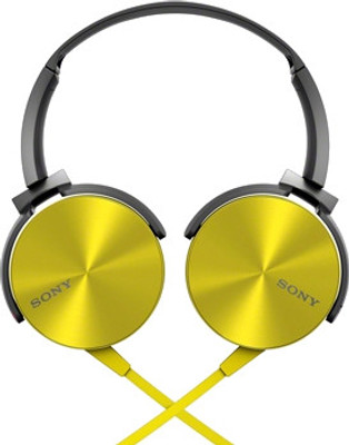 Sony MDR-XB450 On-the-ear Headphone (Yellow, On the Ear) 
