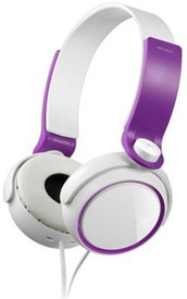 Dcoll High Quality MDR 400 Stereo Dynamic Headphone Wired Bluetooth Headphones (Purple, Over The Ear)