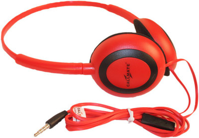 Callmate Ovel Stereo Headphones (Red, On the Ear) 