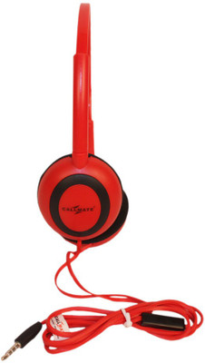 Callmate Ovel Stereo Headphones (Red, On the Ear) 