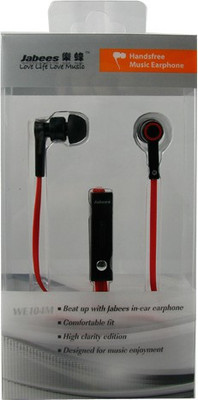 Jabees 13A06 Wired Headset With Mic (Red/Black) 