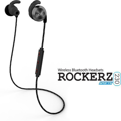 boAt Rockerz 230 Wireless Bluetooth Headset With Mic (Metallic Silver & Black) 