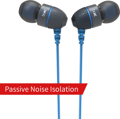 boAt BassHeads 220 Wired Headset (Blue) 