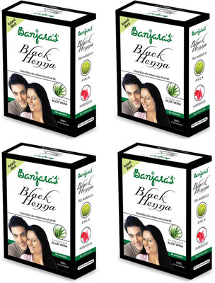 10% OFF on Banjaras Black Henna With Aloevera 50 G set of 4 pack 10% OFF on Banjaras Black Henna With Aloevera 50 G set of 4 pack