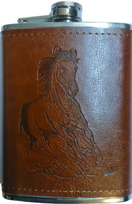 30% OFF on Pia International 9oz Covered Horse Design Stainless Steel Genuine Leather Hip Flask 266 ml 30% OFF on Pia International 9oz Covered Horse Design Stainless Steel Genuine Leather Hip Flask 266 ml