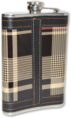 21% OFF on Little Goa Black Colour Check Design -13 Inch Hip Flask 150 ml