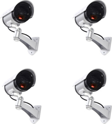 Pindia Set Of 4 Cctv Blinking Led Dummy 4 Channel Home Security Camera