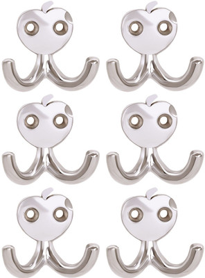 5% OFF on Doyours 6 Set Glossy Steel In Apple Design 2 - Pronged Hook Steel Pack of 6