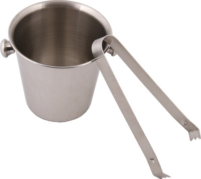 11% OFF on Bhalaria Ice Bucket with Tong Stainless Steel Ice Bucket 0.35 L