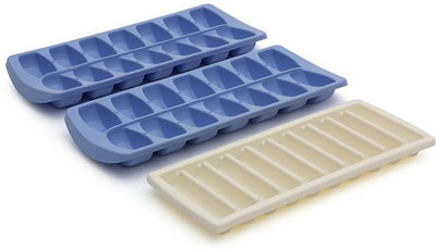 6% OFF on Pebbleyard Blue, White Plastic Ice Cube Tray Set Pack of 3 6% OFF on Pebbleyard Blue, White Plastic Ice Cube Tray Set Pack of 3