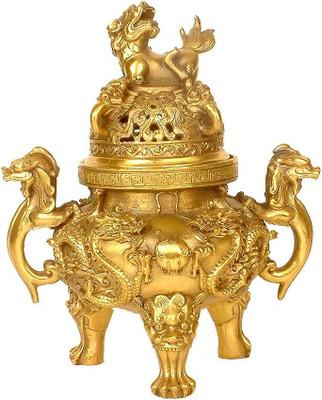 20% OFF on Exotic India Dragon Burner Copper Incense Holder Set