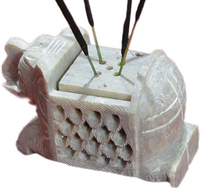 50% OFF on Artist Haat Hand Carved Soapstone Elephant Shaped Model C Stoneware Incense Holder