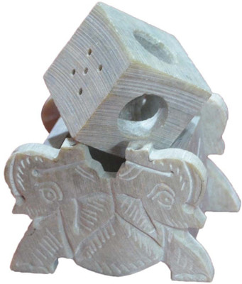 55% OFF on Artist Haat Hand Carved Soapstone Elephant Shaped Model E . Stoneware Incense Holder