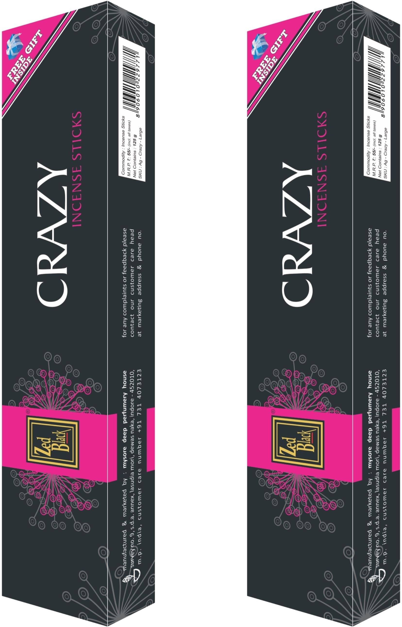 Zed Black Crazy Incense Sticks Price in India Buy Zed Black Crazy