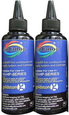 28% OFF on GoColor HP Premium Quality Inkjet 100 ML X 2 Black Color Combo (Dye Ink) Black Ink 28% OFF on GoColor HP Premium Quality Inkjet 100 ML X 2 Black Color Combo (Dye Ink) Black Ink