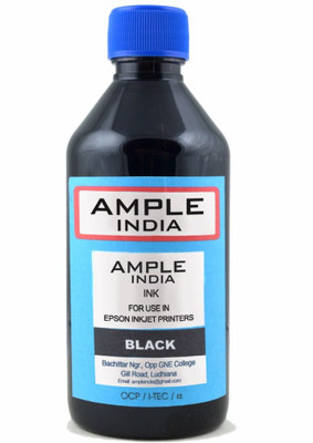 Ample India 200ML Compatible For Epson L100,L110,L200,L210,L300,L350,L355,L550,L555 Black Ink (Black)