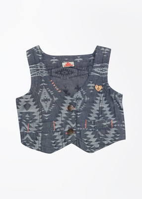 30% OFF on UFO Sleeveless Self Design Girl's Denim Jacket 30% OFF on UFO Sleeveless Self Design Girl's Denim Jacket