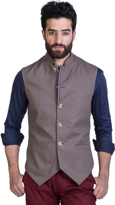 20% OFF on Mr Button Sleeveless Solid Men's Lined Jacket