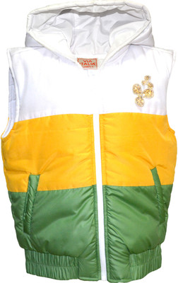 49% OFF on Via Italia Sleeveless Solid Girl's Quilted Jacket