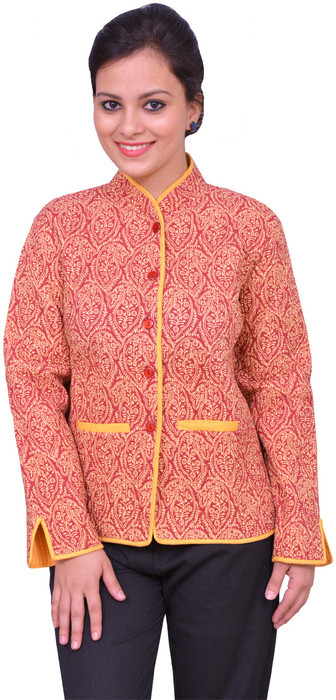 ChhipaPrints Full Sleeve Printed Reversible Women's Quilted Reversible Jacket