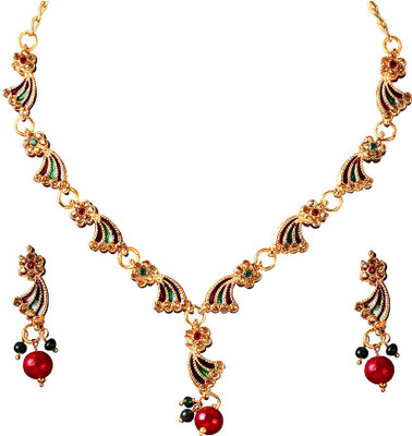 57% OFF on 14Fashions 1100807 Alloy Jewel Set Maroon, Green