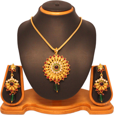70% OFF on Vendee Fashion Fashion Lovely Copper Jewel Set Green, Maroon