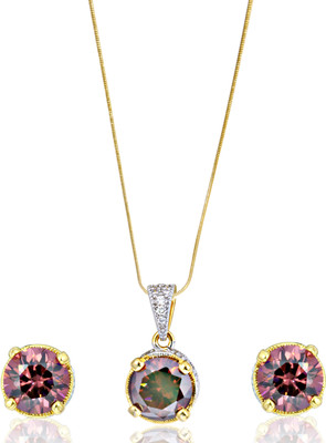 15% OFF on Siyora Brass Jewel Set Purple