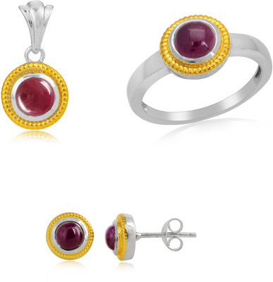 30% OFF on RosesNRibbons Glitzy Gold Gem Sterling Silver Jewel Set Silver, Gold