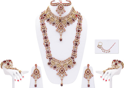 40% OFF on Lucky Jewellery Antique Patwa Bridal Alloy Jewel Set Maroon 40% OFF on Lucky Jewellery Antique Patwa Bridal Alloy Jewel Set Maroon