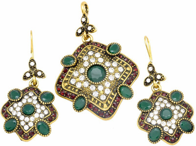 54% OFF on Yugshajewels Elegant YJS-115 Brass Jewel Set Red, Green 54% OFF on Yugshajewels Elegant YJS-115 Brass Jewel Set Red, Green