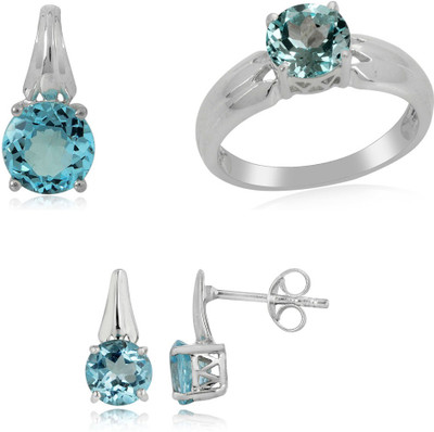 31% OFF on RosesNRibbons Blue Marvel Sterling Silver Jewel Set Silver