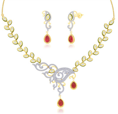10% OFF on Peora Alloy Jewel Set Gold, Red 10% OFF on Peora Alloy Jewel Set Gold, Red
