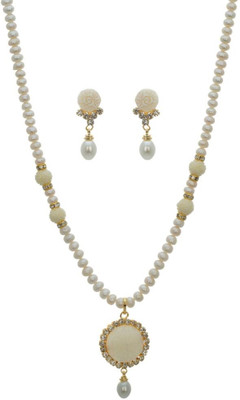 50% OFF on Abhushan Silver Plated Flower Shape Alloy Jewel Set White 50% OFF on Abhushan Silver Plated Flower Shape Alloy Jewel Set White