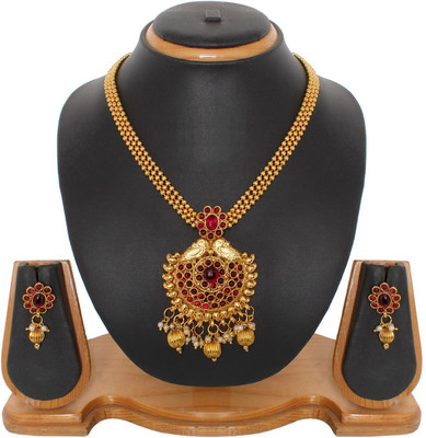 69% OFF on Vendee Fashion Traditonal Ethnic Collection Zinc Jewel Set Maroon